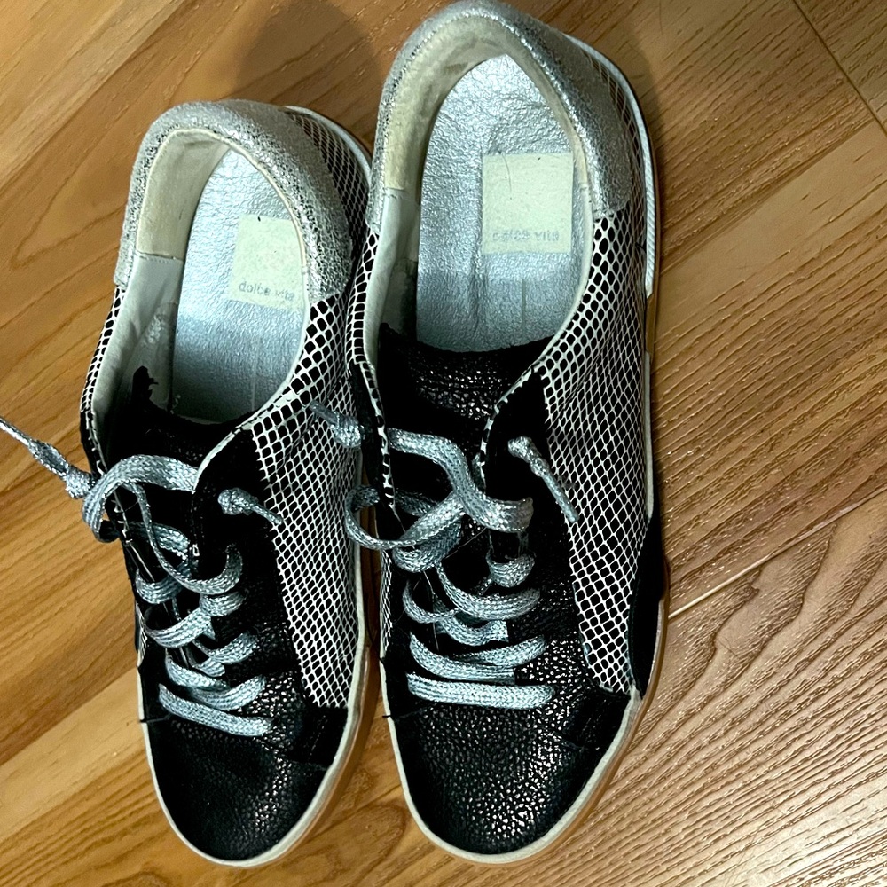 Dolce Vita Zina silver and black sneakers
